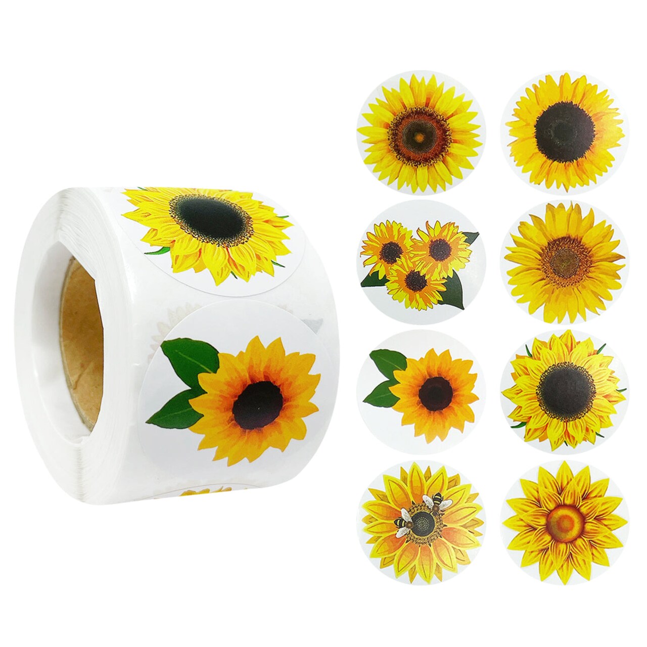 Wrapables 1.5" / 2" Thank You Stickers Roll, Sealing Stickers and Labels for Boxes, Envelopes, Bags, Small Businesses, Weddings, Parties (500pcs)